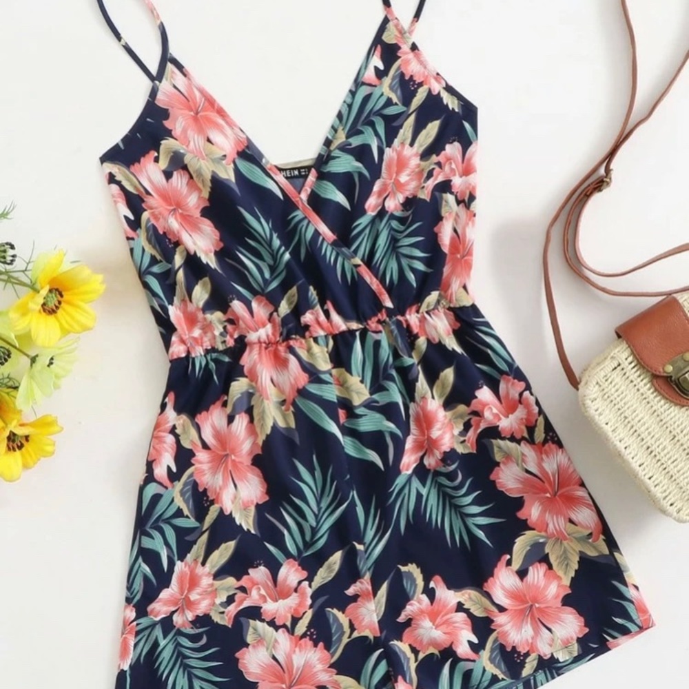 shein floral romper